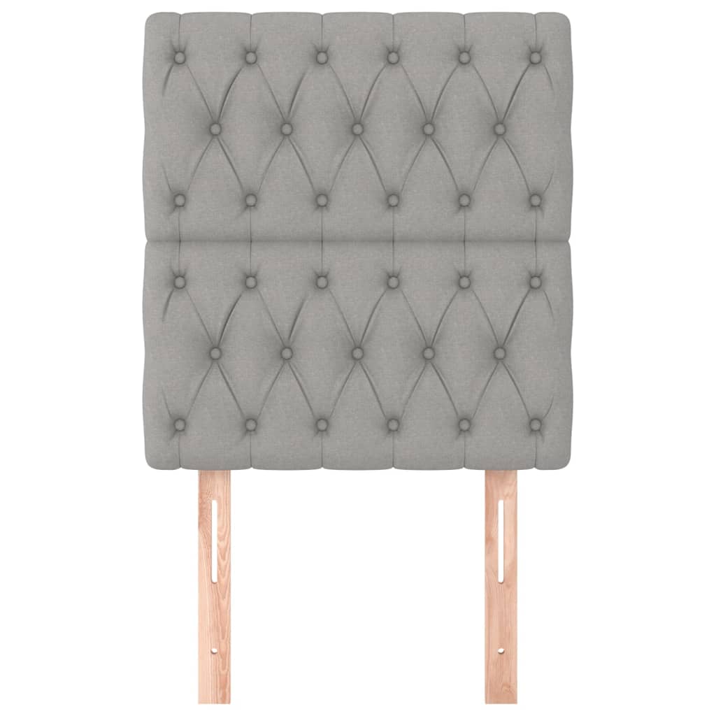 Têtes de lit 2 pcs Gris clair 80x7x78/88 cm Tissu - XIOS