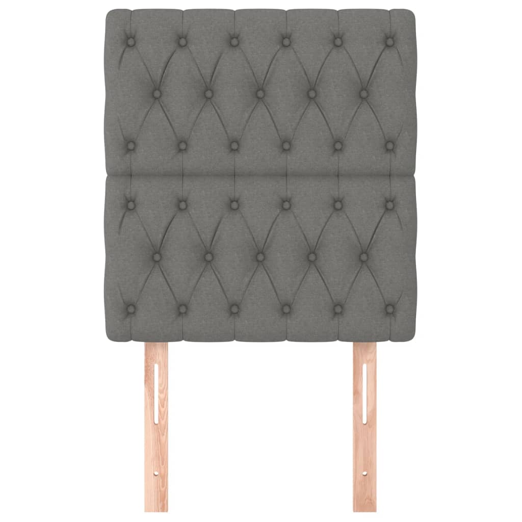 Têtes de lit 2 pcs Gris foncé 80x7x78/88 cm Tissu - XIOS