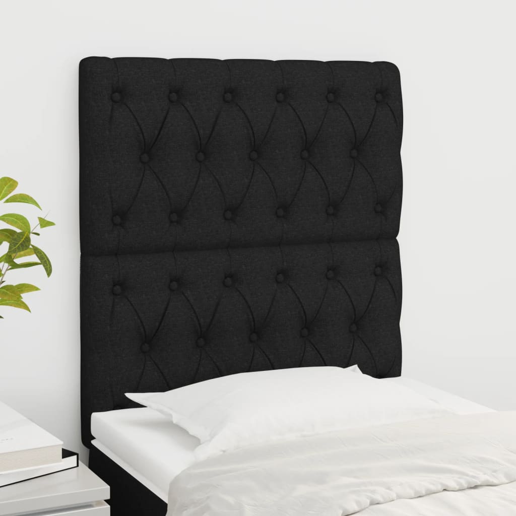 Têtes de lit 2 pcs Noir 80x7x78/88 cm Tissu - XIOS