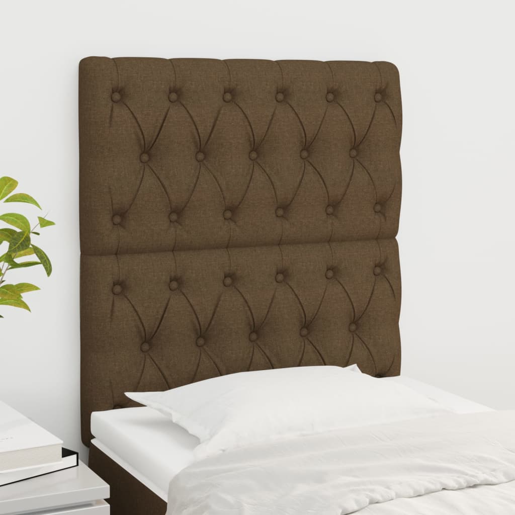 Têtes de lit 2 pcs Marron Foncé 80x7x78/88 cm Tissu - XIOS