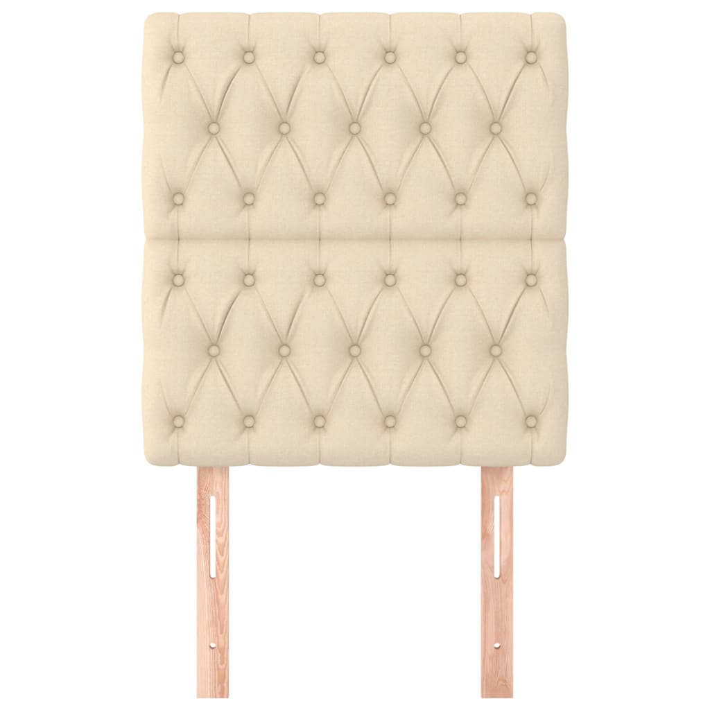 Têtes de lit 2 pcs Crème 80x7x78/88 cm Tissu - XIOS