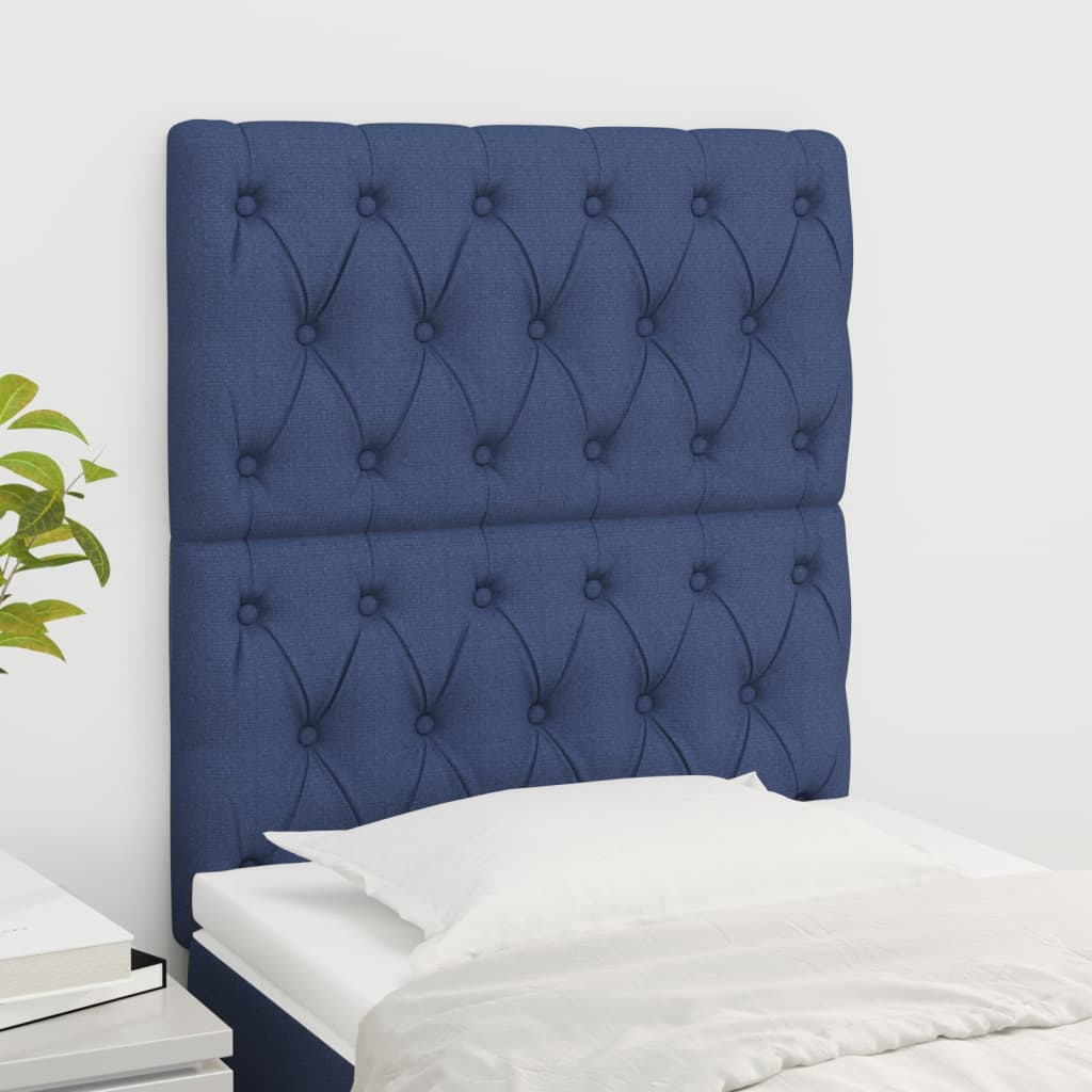 Têtes de lit 2 pcs Bleu 80x7x78/88 cm Tissu - XIOS