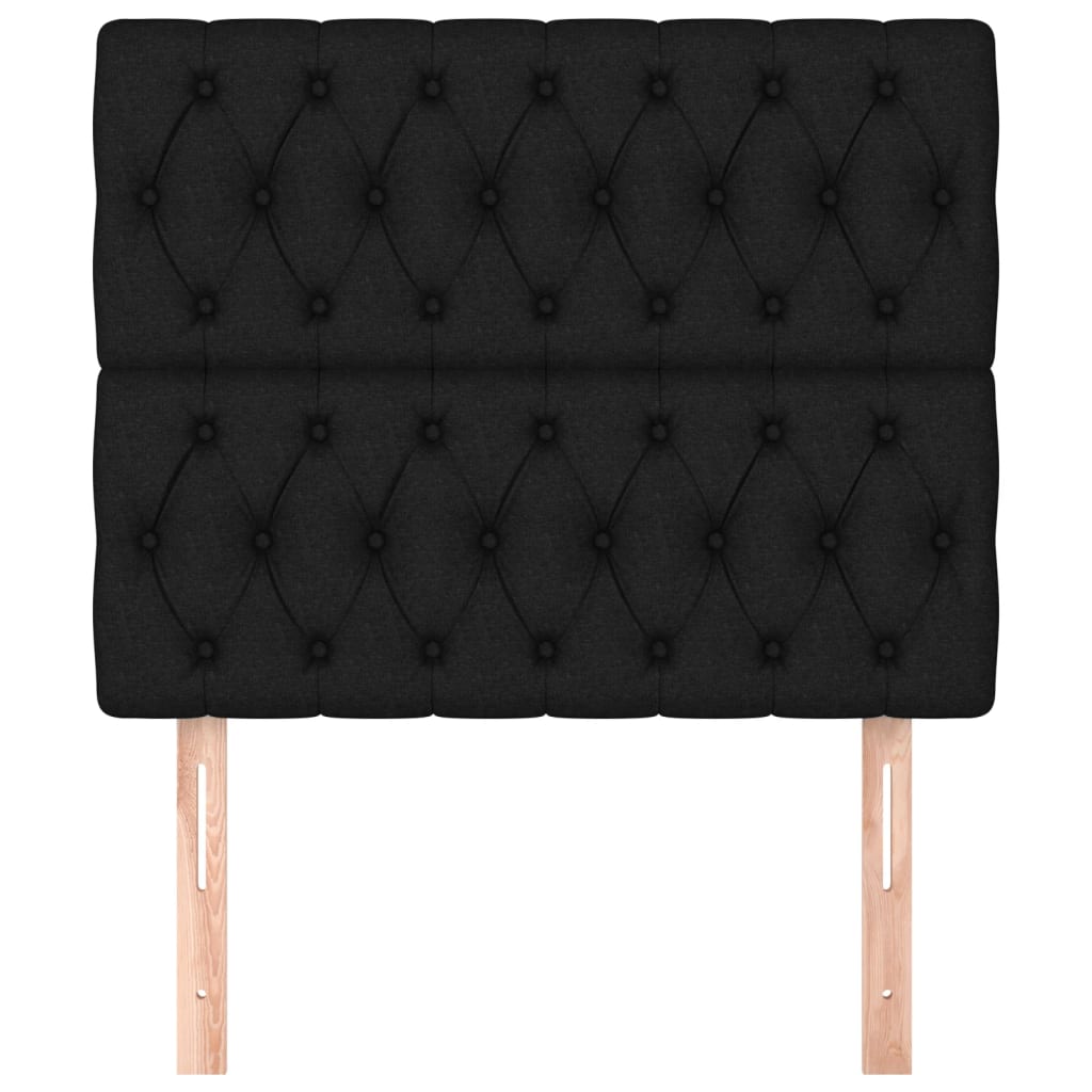 Têtes de lit 2 pcs Noir 100x7x78/88 cm Tissu - XIOS