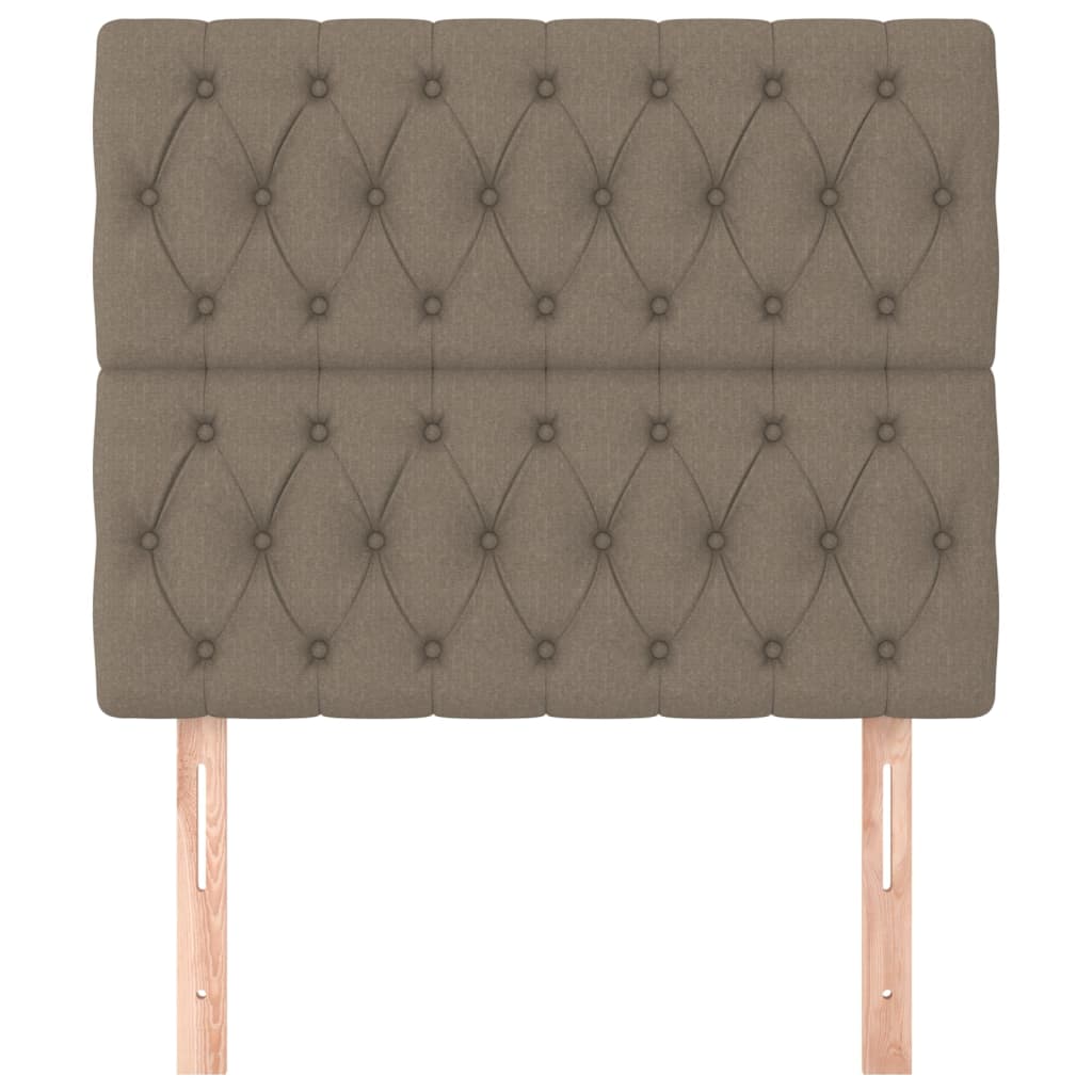 Têtes de lit 2 pcs Taupe 100x7x78/88 cm Tissu - XIOS
