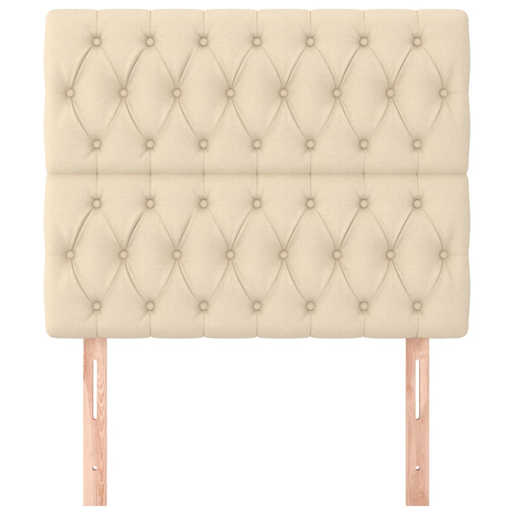 Têtes de lit 2 pcs Crème 100x7x78/88 cm Tissu - XIOS