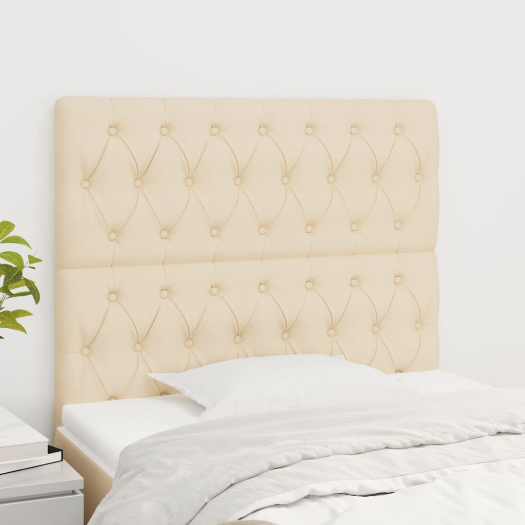 Têtes de lit 2 pcs Crème 100x7x78/88 cm Tissu - XIOS