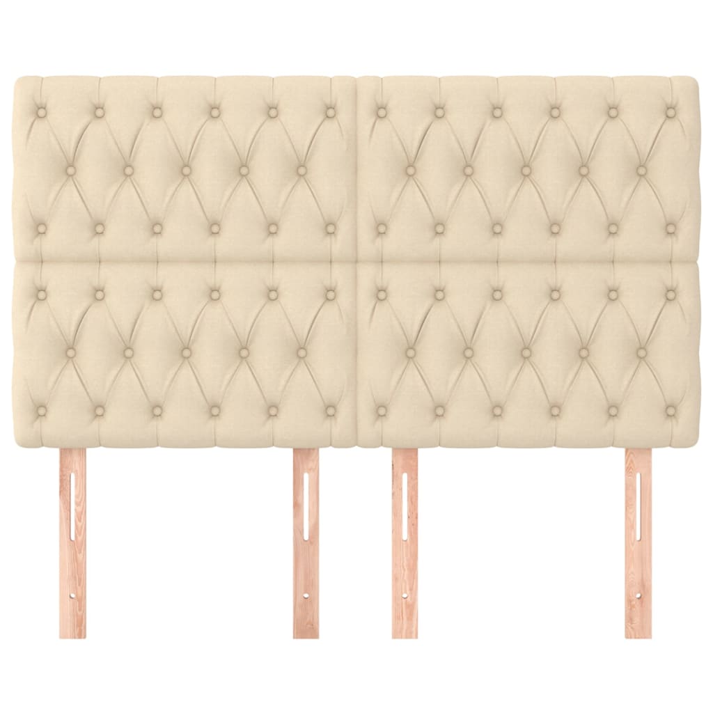 Têtes de lit 4 pcs Crème 72x7x78/88 cm Tissu - XIOS
