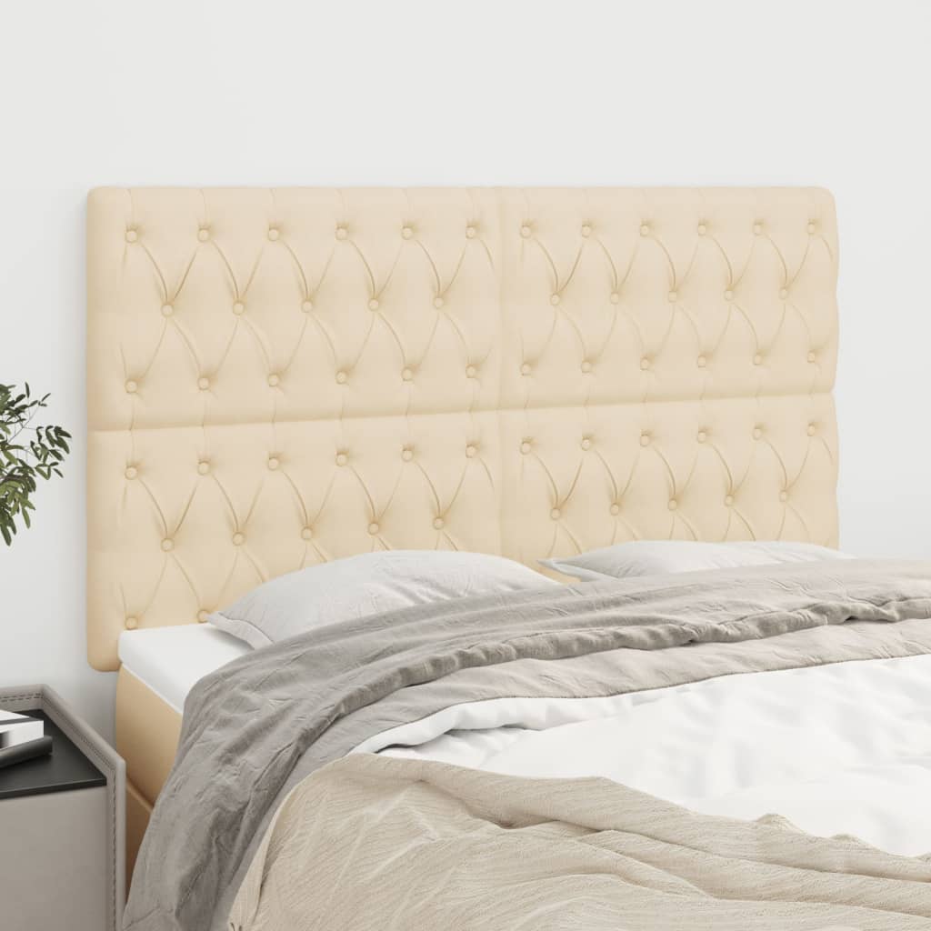 Tête de lit Crème 160x7x118/128 cm Tissu - XIOS