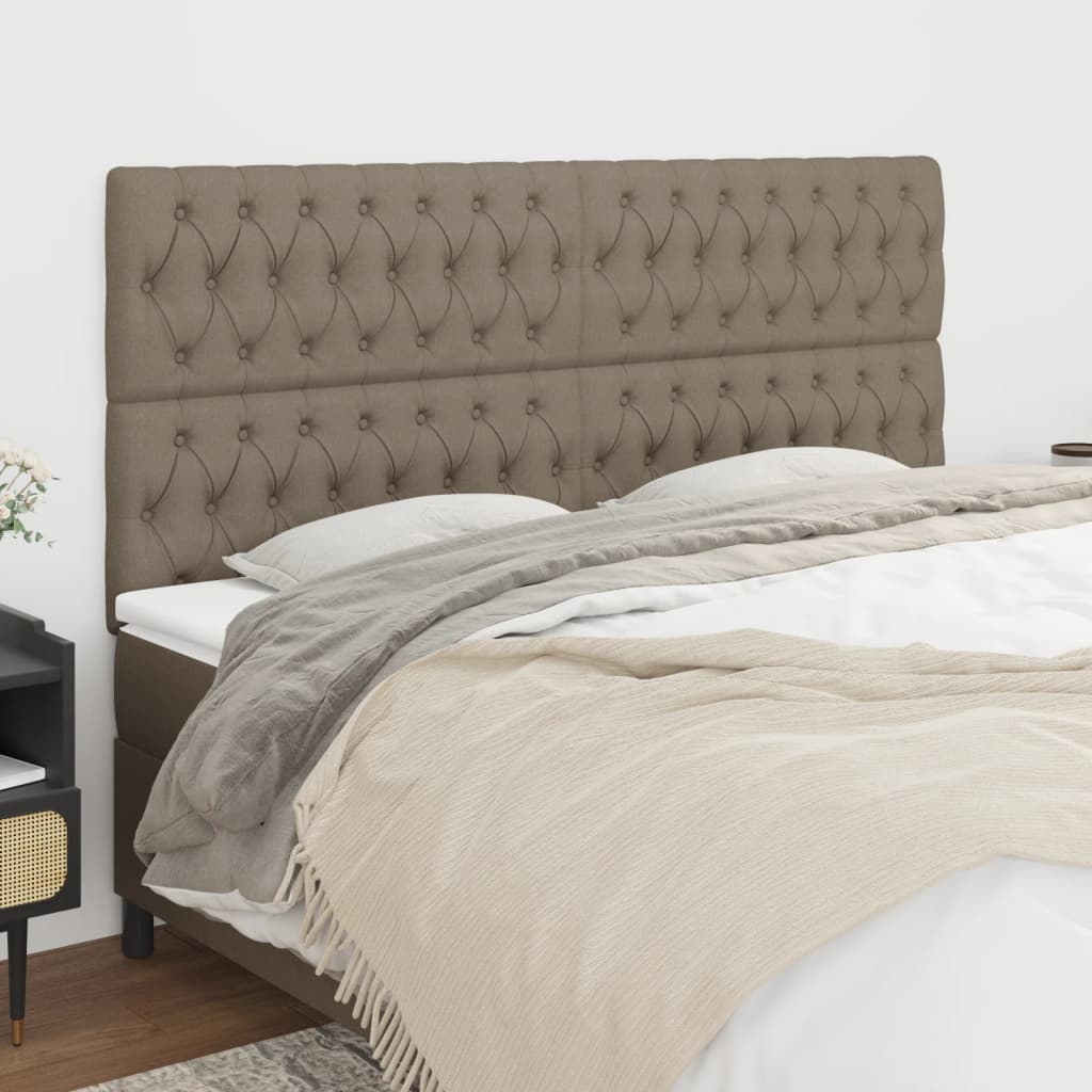 Tête de lit Taupe 180x7x118/128 cm Tissu - XIOS