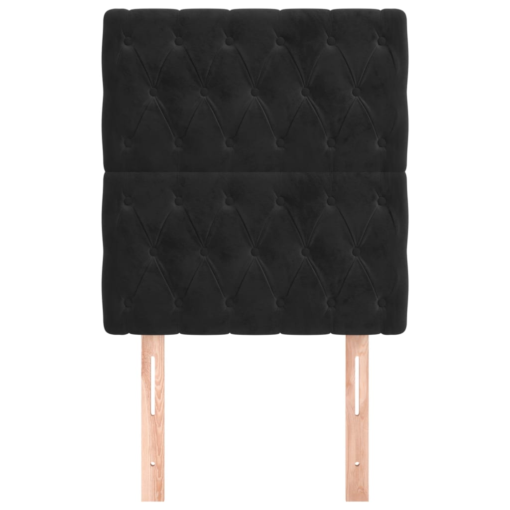 Têtes de lit 2 pcs Noir 80x7x78/88 cm Velours - XIOS
