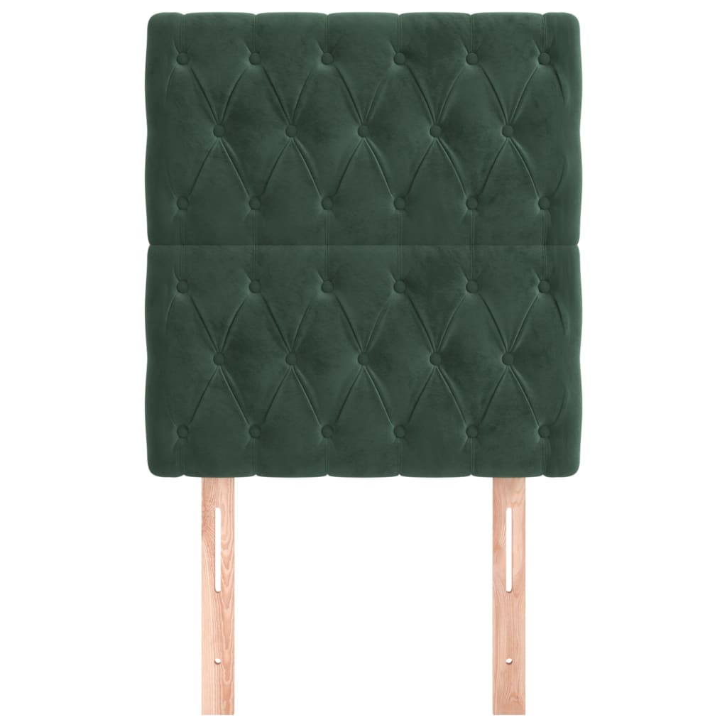 Têtes de lit 2 pcs Vert foncé 80x7x78/88 cm Velours - XIOS