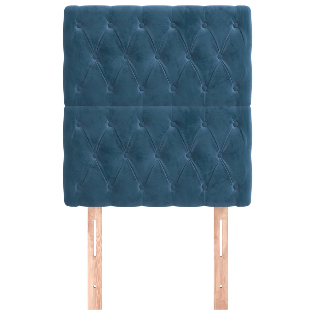 Têtes de lit 2 pcs Bleu foncé 80x7x78/88 cm Velours - XIOS