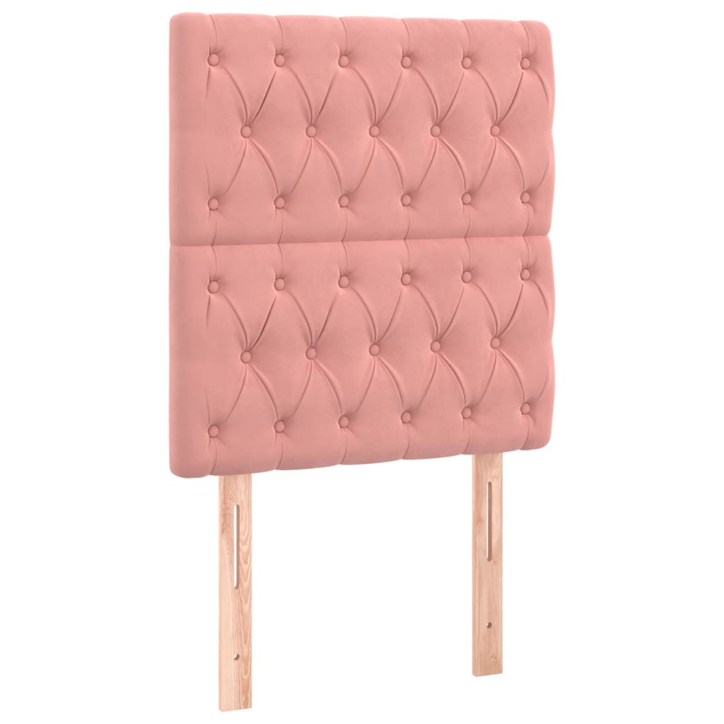 Têtes de lit 2 pcs Rose 80x7x78/88 cm Velours - XIOS