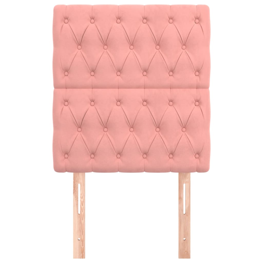 Têtes de lit 2 pcs Rose 80x7x78/88 cm Velours - XIOS