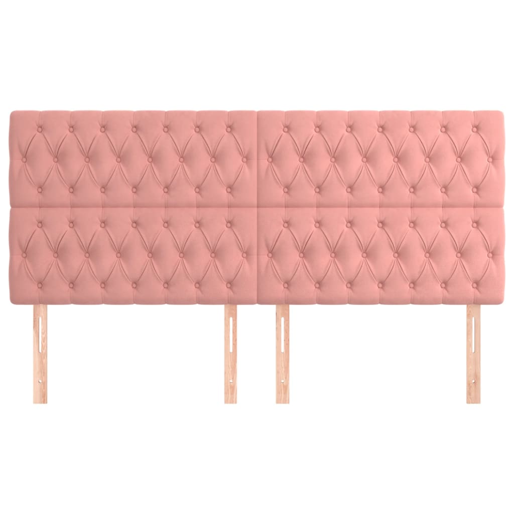 Tête de lit Rose 180x7x118/128 cm Velours - XIOS
