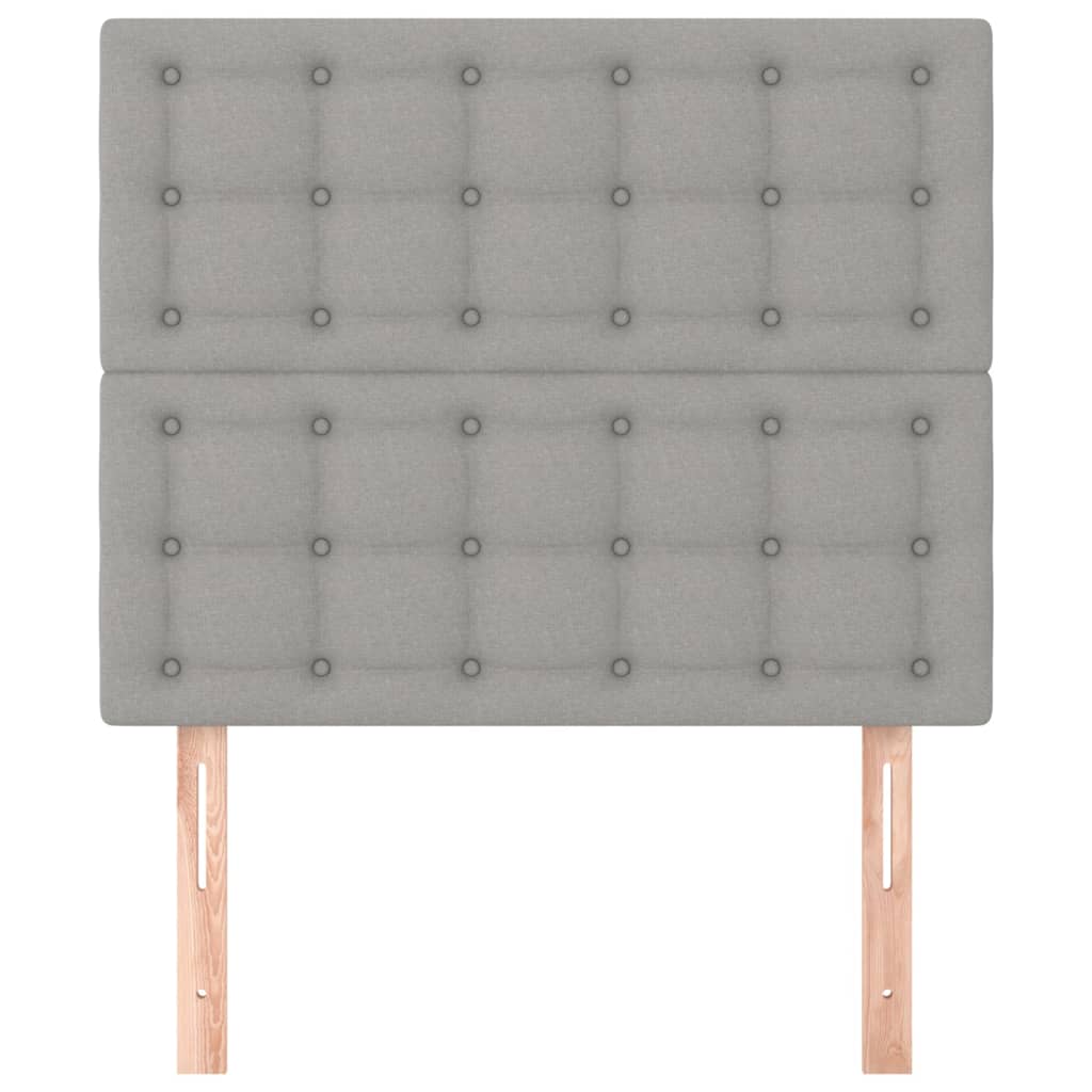 Têtes de lit 2 pcs Gris clair 80x5x78/88 cm Tissu - XIOS