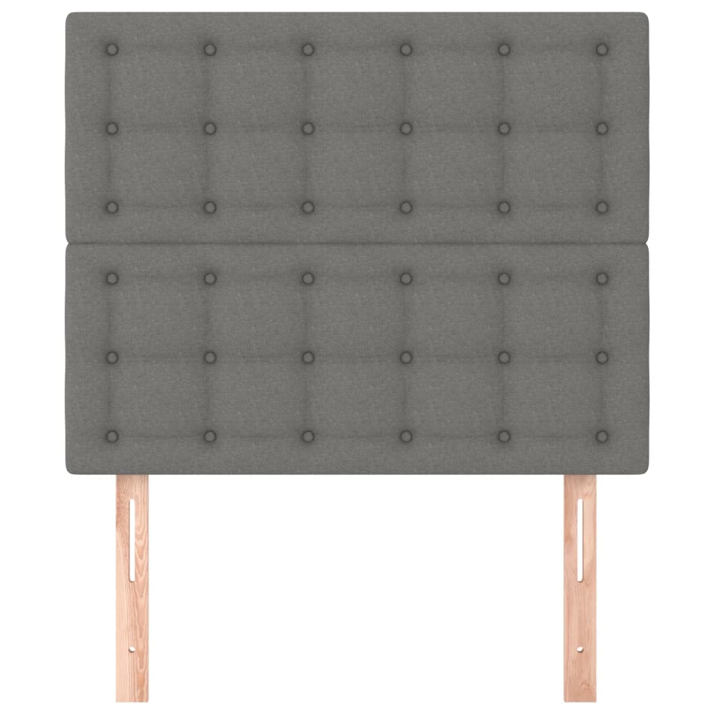 Têtes de lit 2 pcs Gris foncé 80x5x78/88 cm Tissu - XIOS