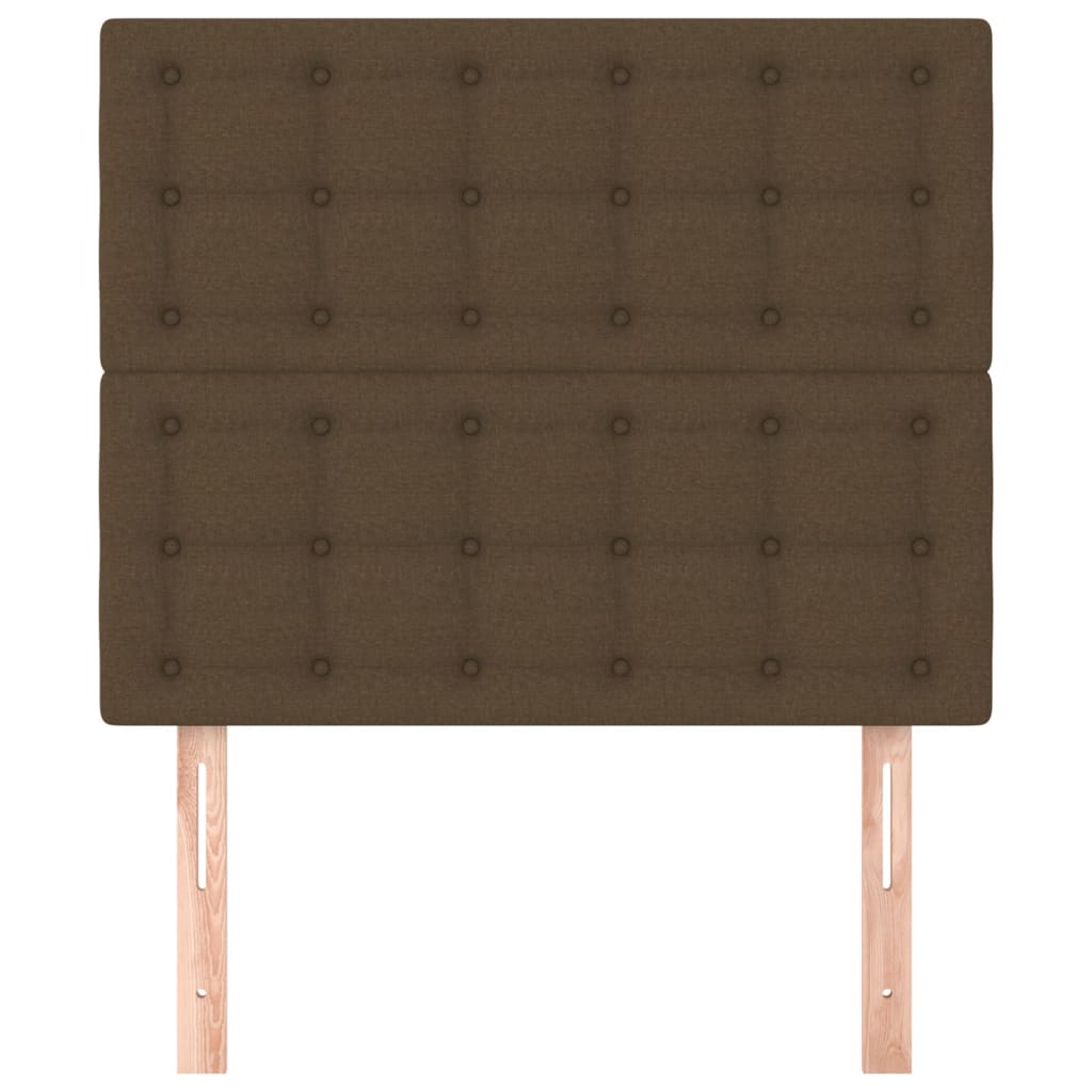 Têtes de lit 2 pcs Marron Foncé 80x5x78/88 cm Tissu - XIOS