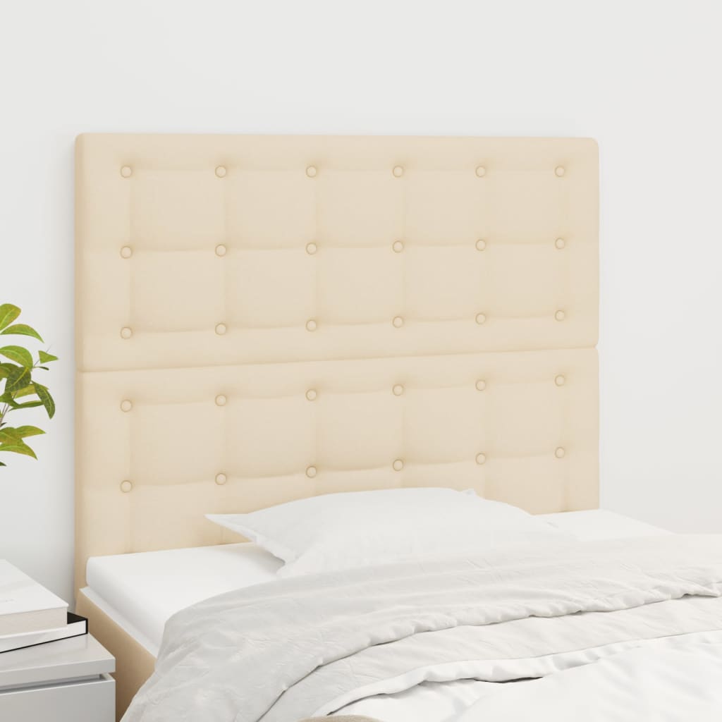 Têtes de lit 2 pcs Crème 90x5x78/88 cm Tissu - XIOS