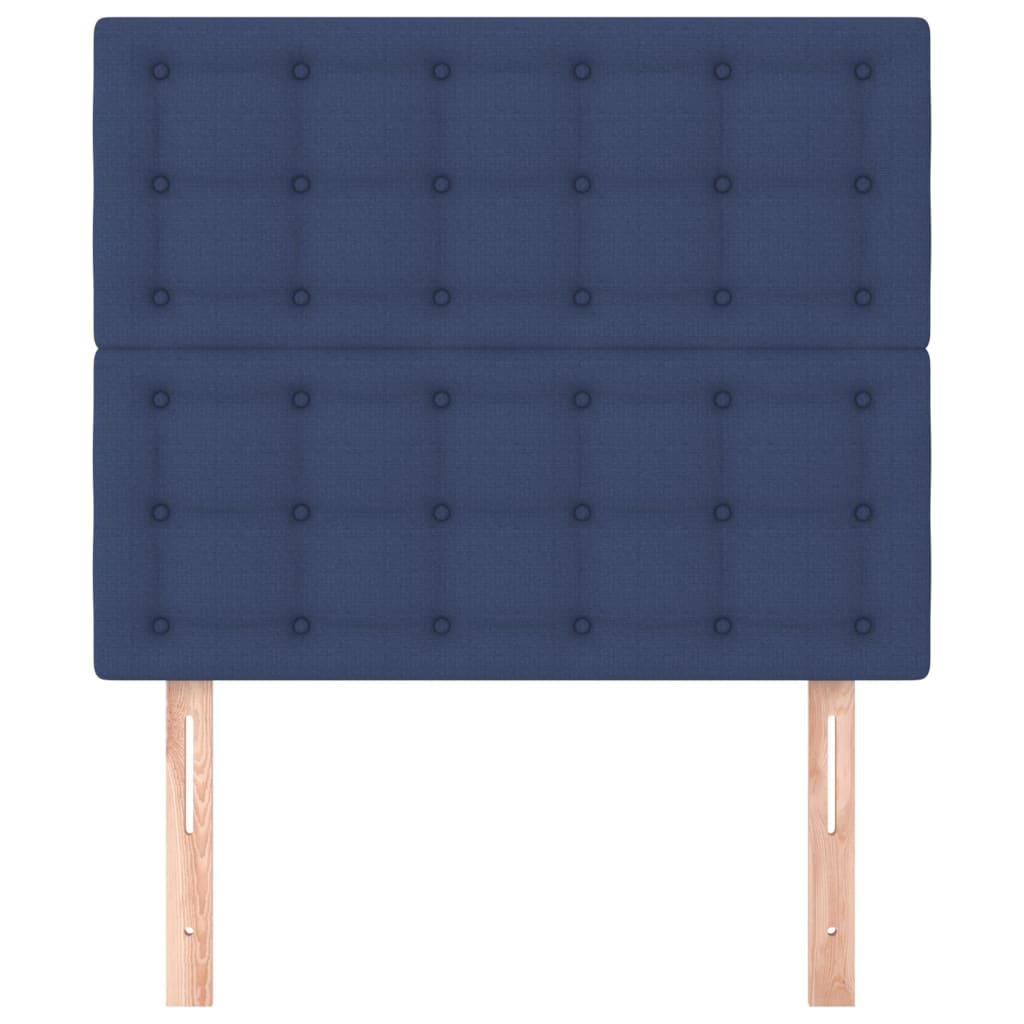 Têtes de lit 2 pcs Bleu 90x5x78/88 cm Tissu - XIOS