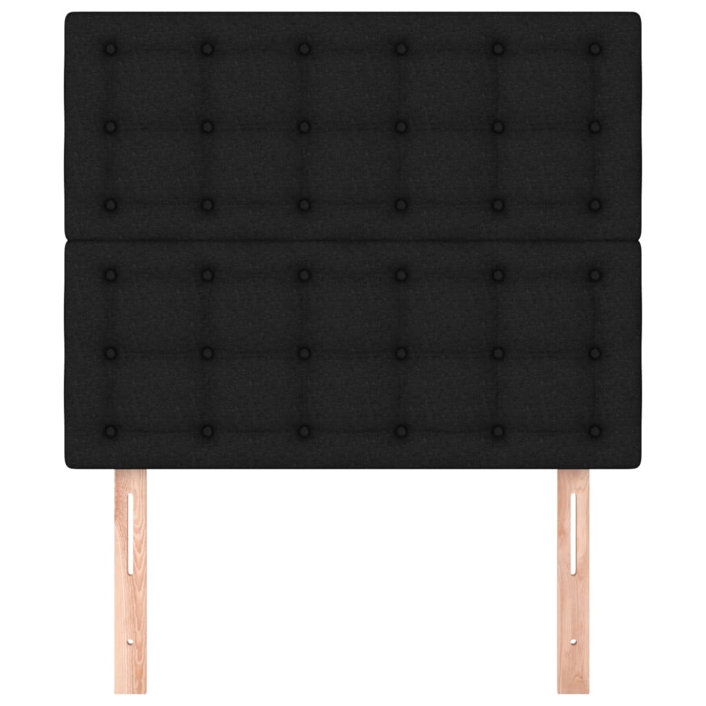 Têtes de lit 2 pcs Noir 100x5x78/88 cm Tissu - XIOS