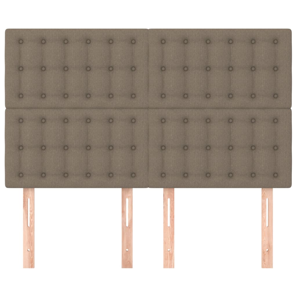 Têtes de lit 4 pcs Taupe 72x5x78/88 cm Tissu - XIOS