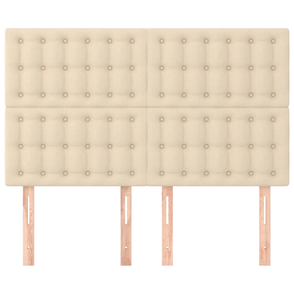 Têtes de lit 4 pcs Crème 72x5x78/88 cm Tissu - XIOS