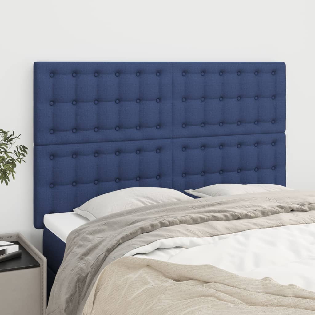 Tête de lit Bleu 144x5x118/128 cm Tissu - XIOS