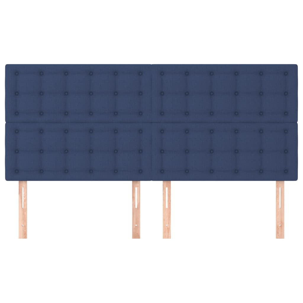 Têtes de lit 4 pcs Bleu 80x5x78/88 cm Tissu - XIOS