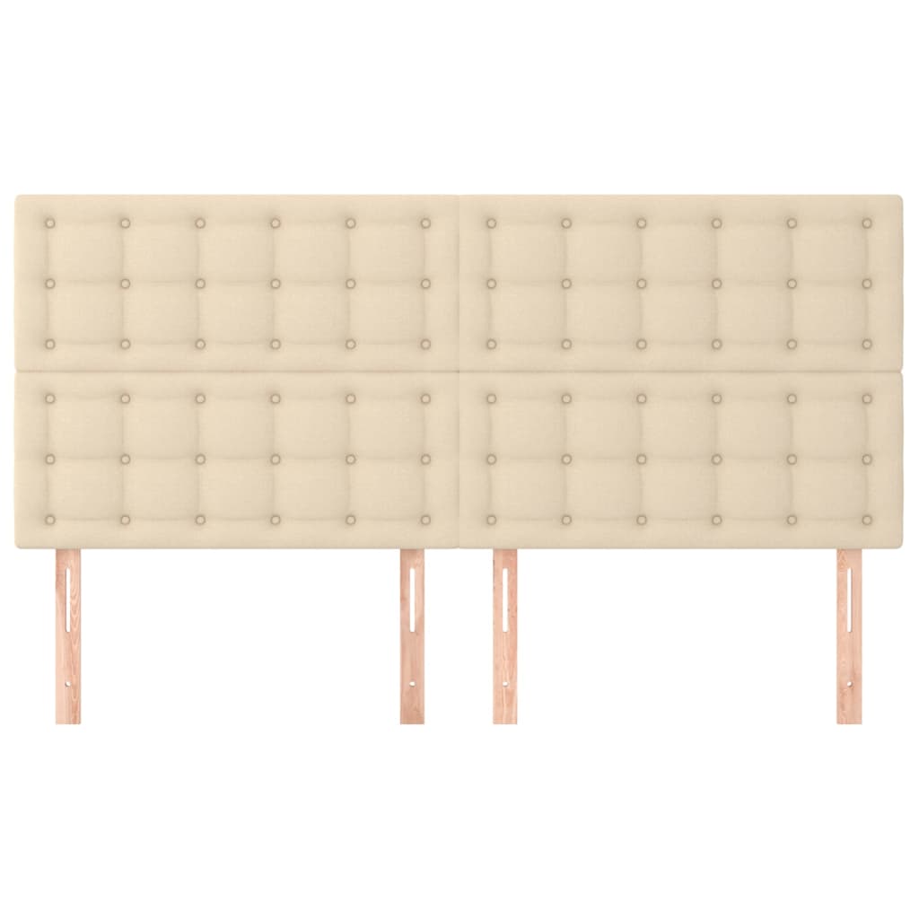 Têtes de lit 4 pcs Crème 100x5x78/88 cm Tissu - XIOS
