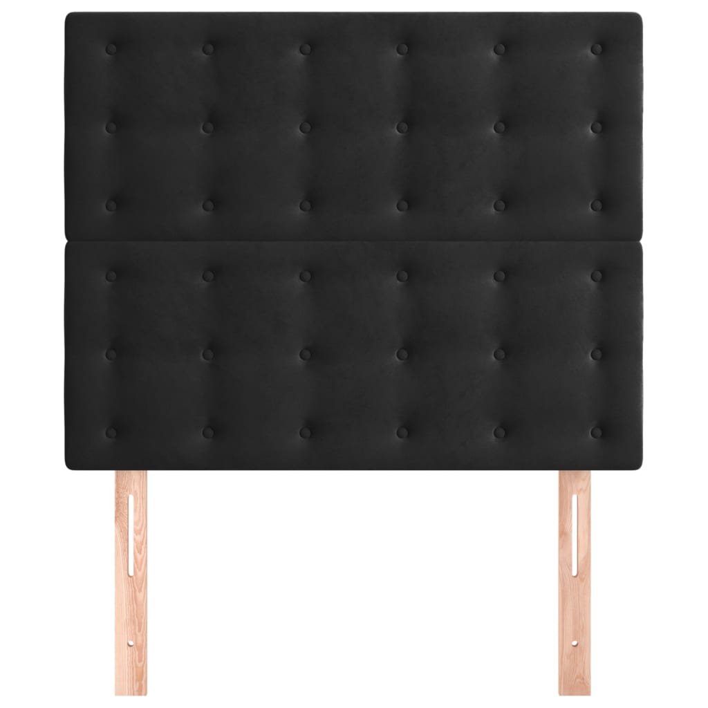 Têtes de lit 2 pcs Noir 80x5x78/88 cm Velours - XIOS