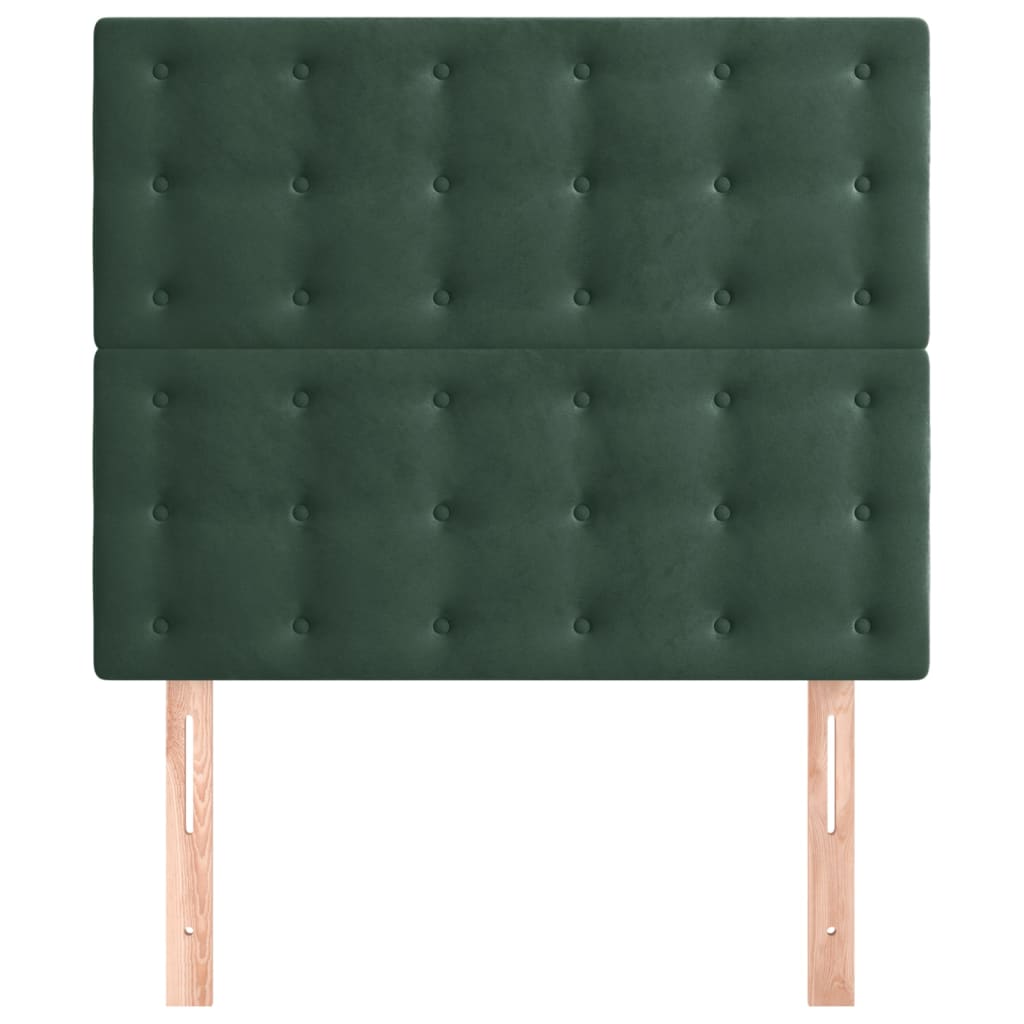 Têtes de lit 2 pcs Vert foncé 80x5x78/88 cm Velours - XIOS