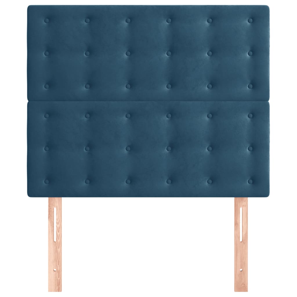 Têtes de lit 2 pcs Bleu foncé 80x5x78/88 cm Velours - XIOS