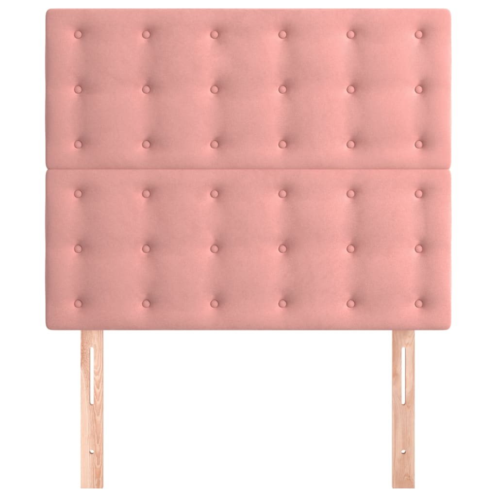 Têtes de lit 2 pcs Rose 80x5x78/88 cm Velours - XIOS