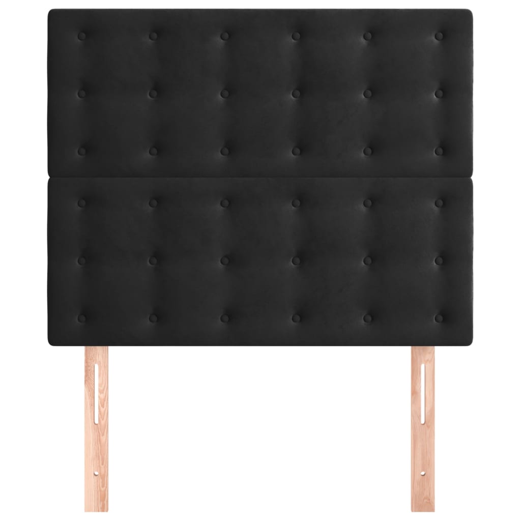 Têtes de lit 2 pcs Noir 90x5x78/88 cm Velours - XIOS