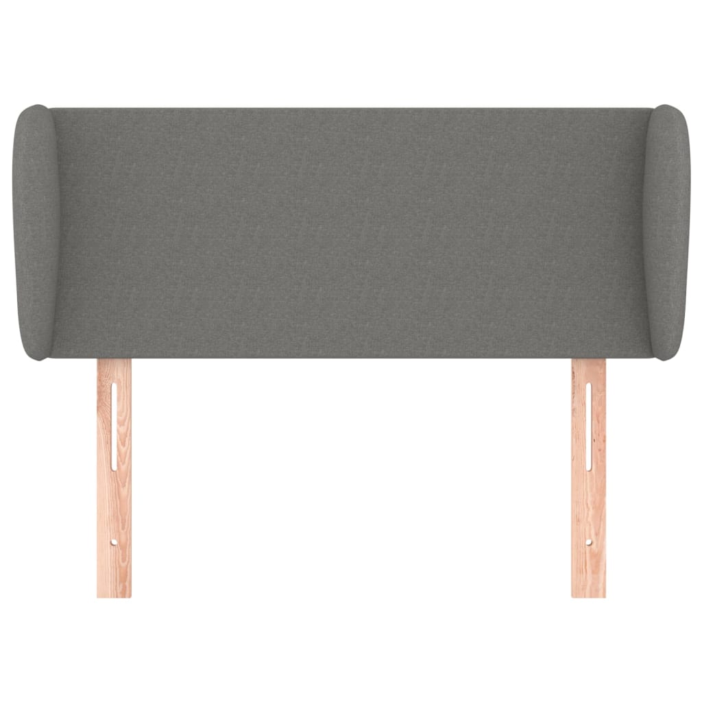 Tête de lit avec oreilles Gris foncé 83x23x78/88 cm Tissu - XIOS