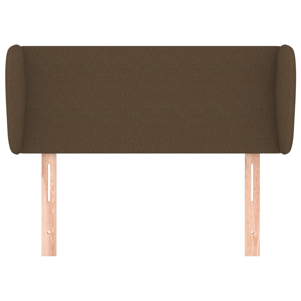Tête de lit avec oreilles Marron foncé 93x23x78/88 cm Tissu - XIOS