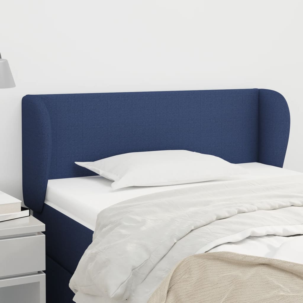 Tête de lit avec oreilles Bleu 93x23x78/88 cm Tissu - XIOS