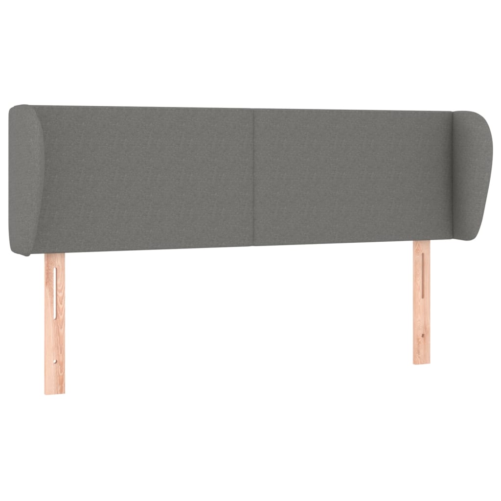 Tête de lit avec oreilles Gris foncé 147x23x78/88 cm Tissu - XIOS