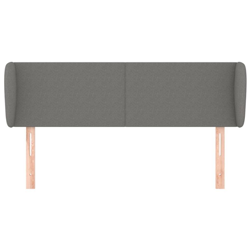 Tête de lit avec oreilles Gris foncé 147x23x78/88 cm Tissu - XIOS