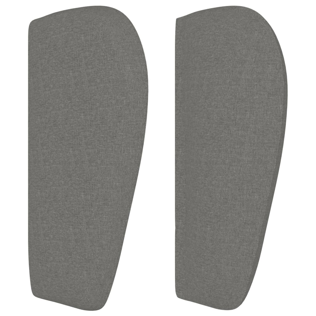 Tête de lit avec oreilles Gris foncé 147x23x78/88 cm Tissu - XIOS