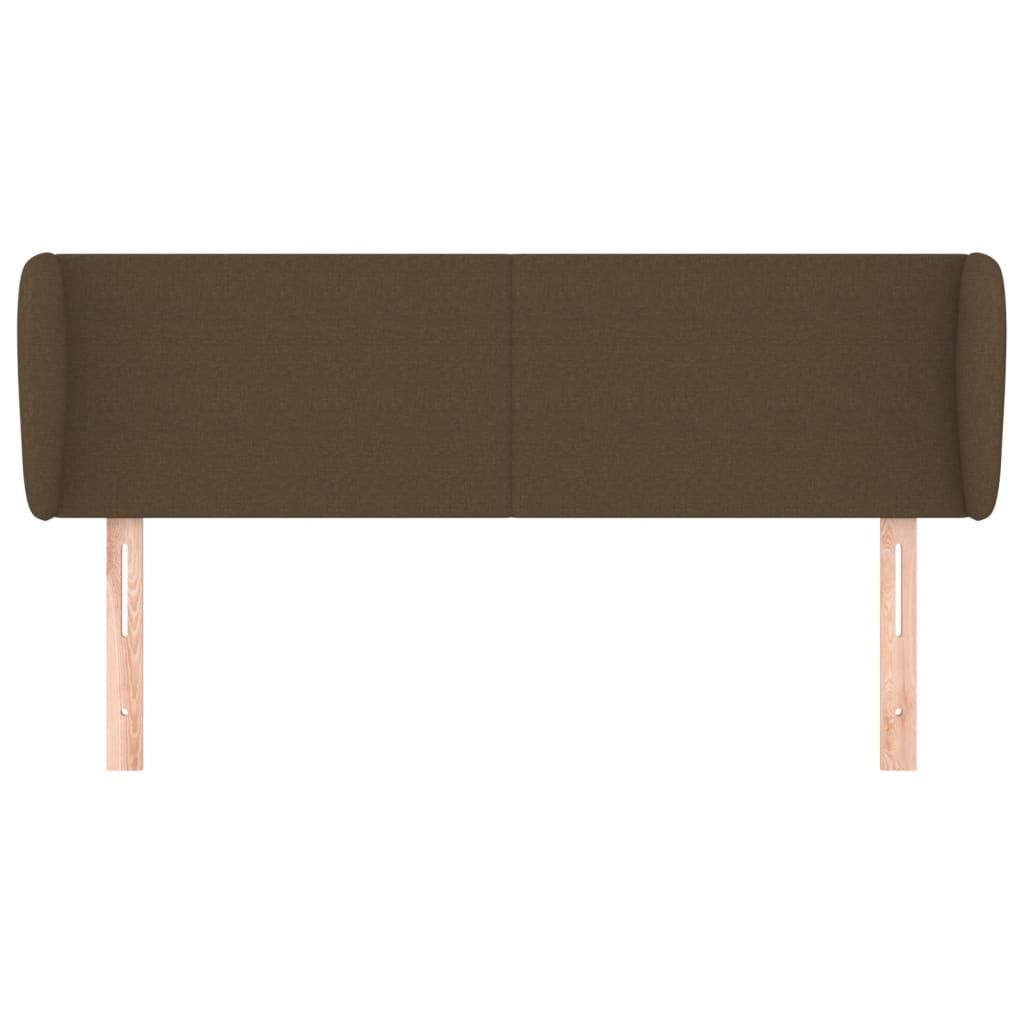 Tête de lit avec oreilles Marron foncé 147x23x78/88 cm Tissu - XIOS