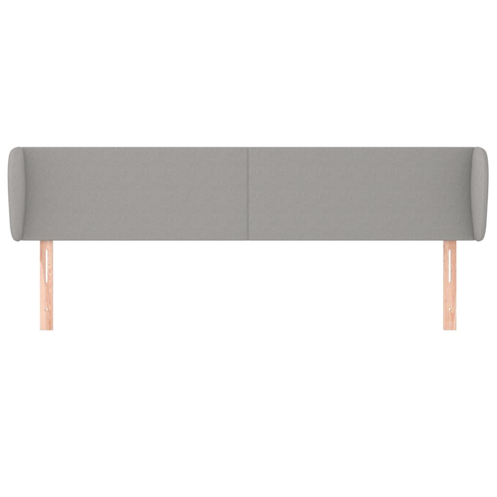 Tête de lit avec oreilles Gris clair 203x23x78/88 cm Tissu - XIOS