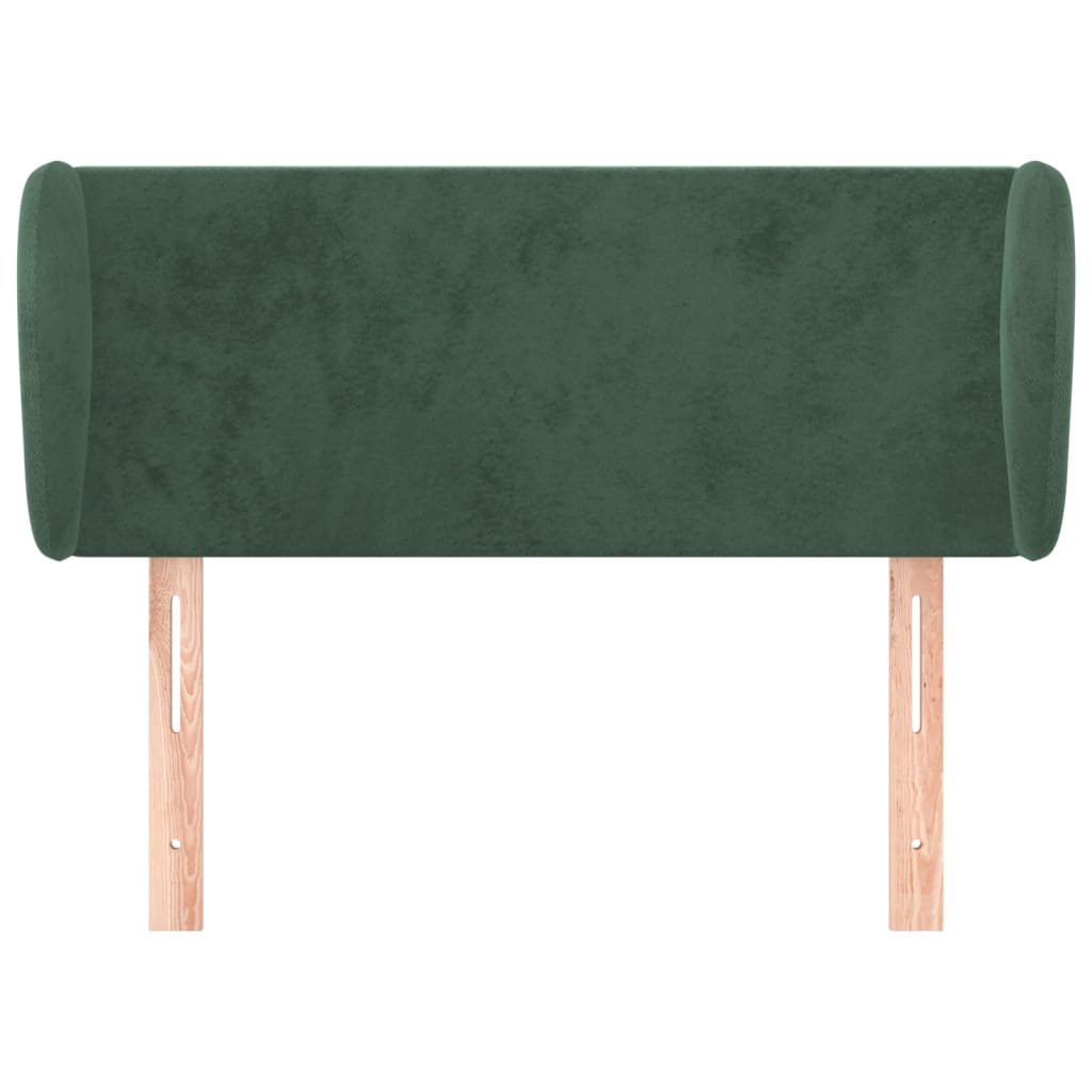 Tête de lit avec oreilles Vert foncé 83x23x78/88 cm Velours - XIOS