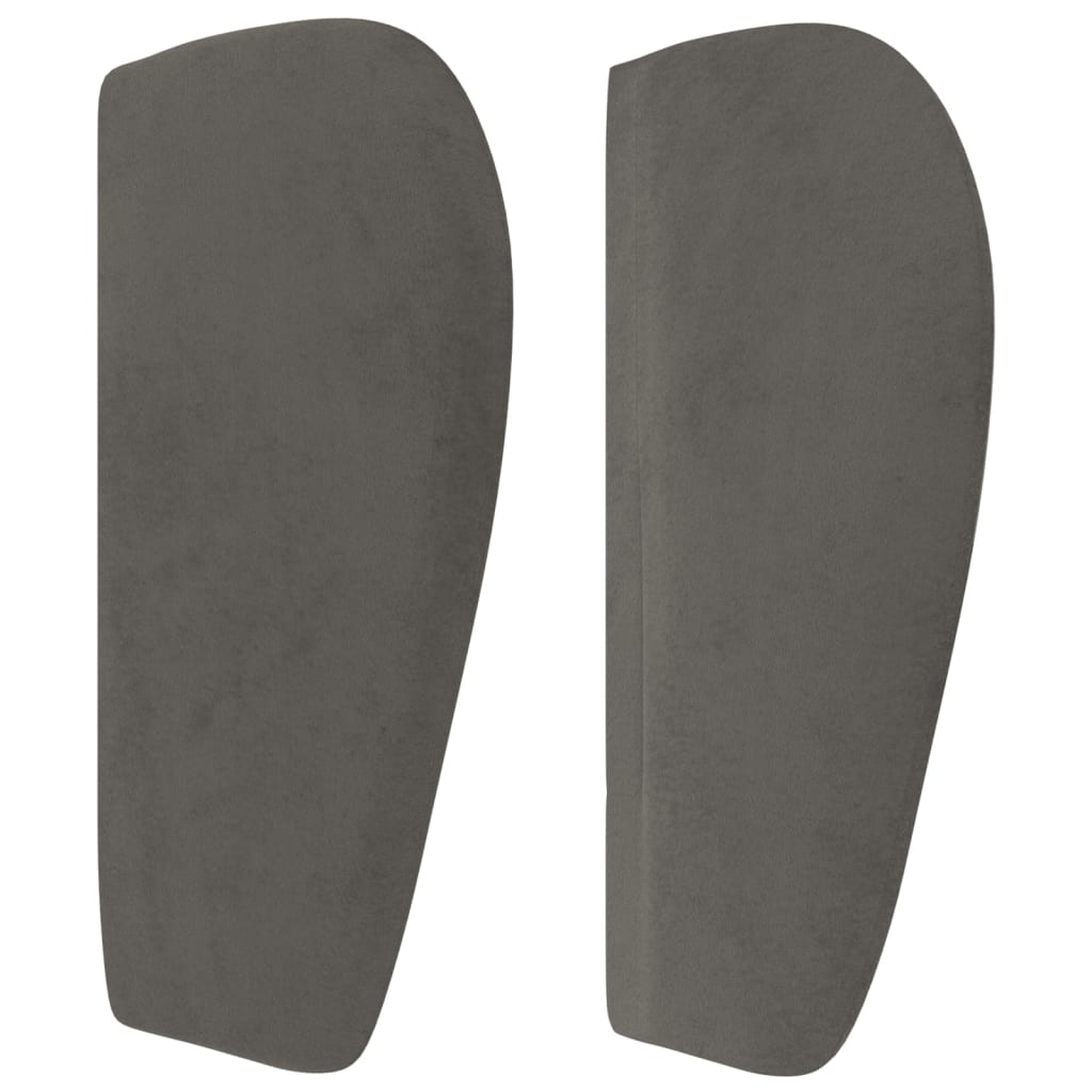 Tête de lit avec oreilles Gris foncé 163x23x78/88 cm Velours - XIOS