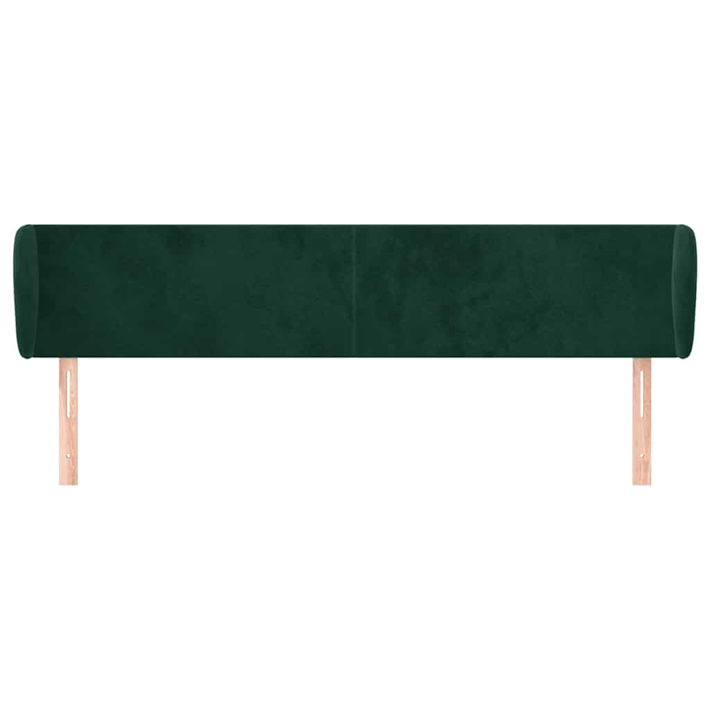 Tête de lit avec oreilles Vert foncé 183x23x78/88 cm Velours - XIOS