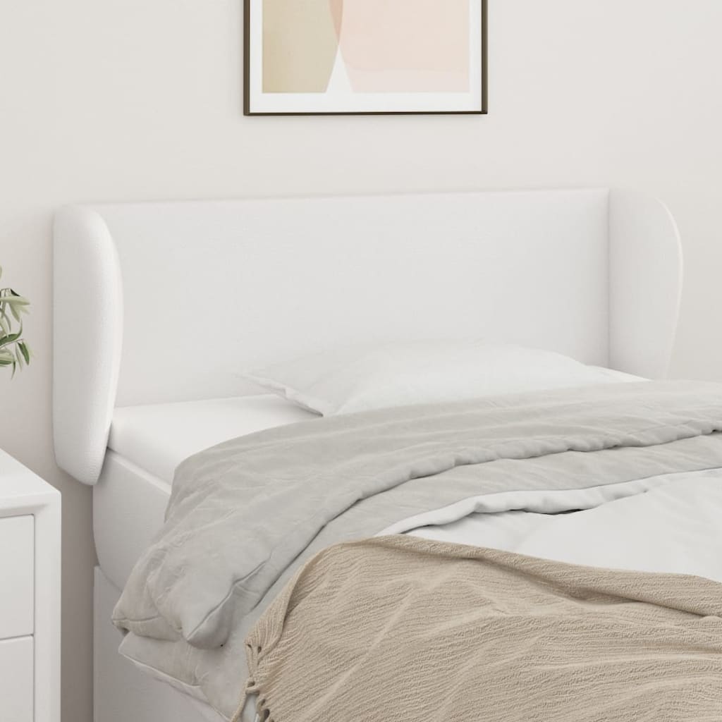 Tête de lit avec oreilles Blanc 93x23x78/88 cm Similicuir - XIOS