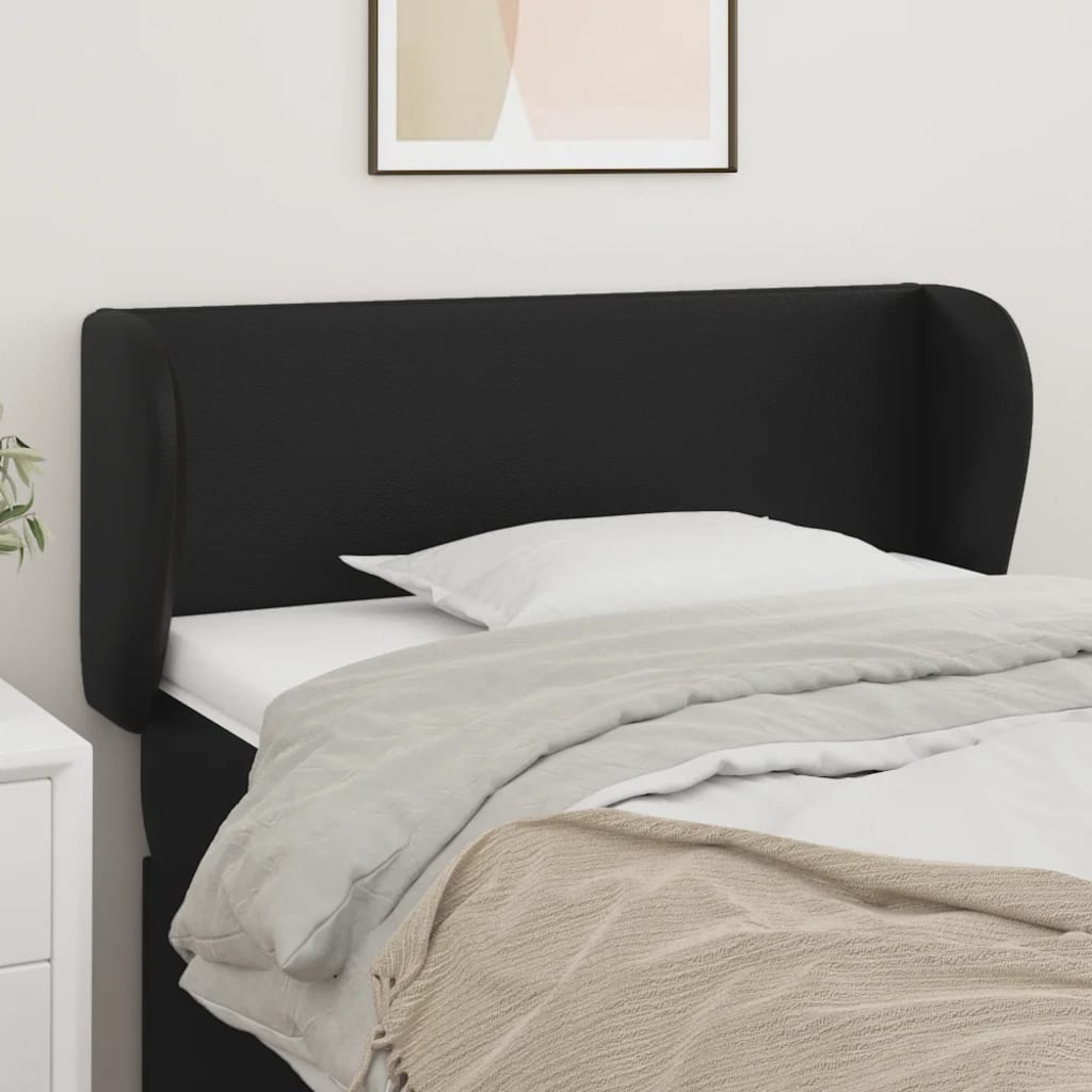 Tête de lit avec oreilles Noir 103x23x78/88 cm Similicuir - XIOS