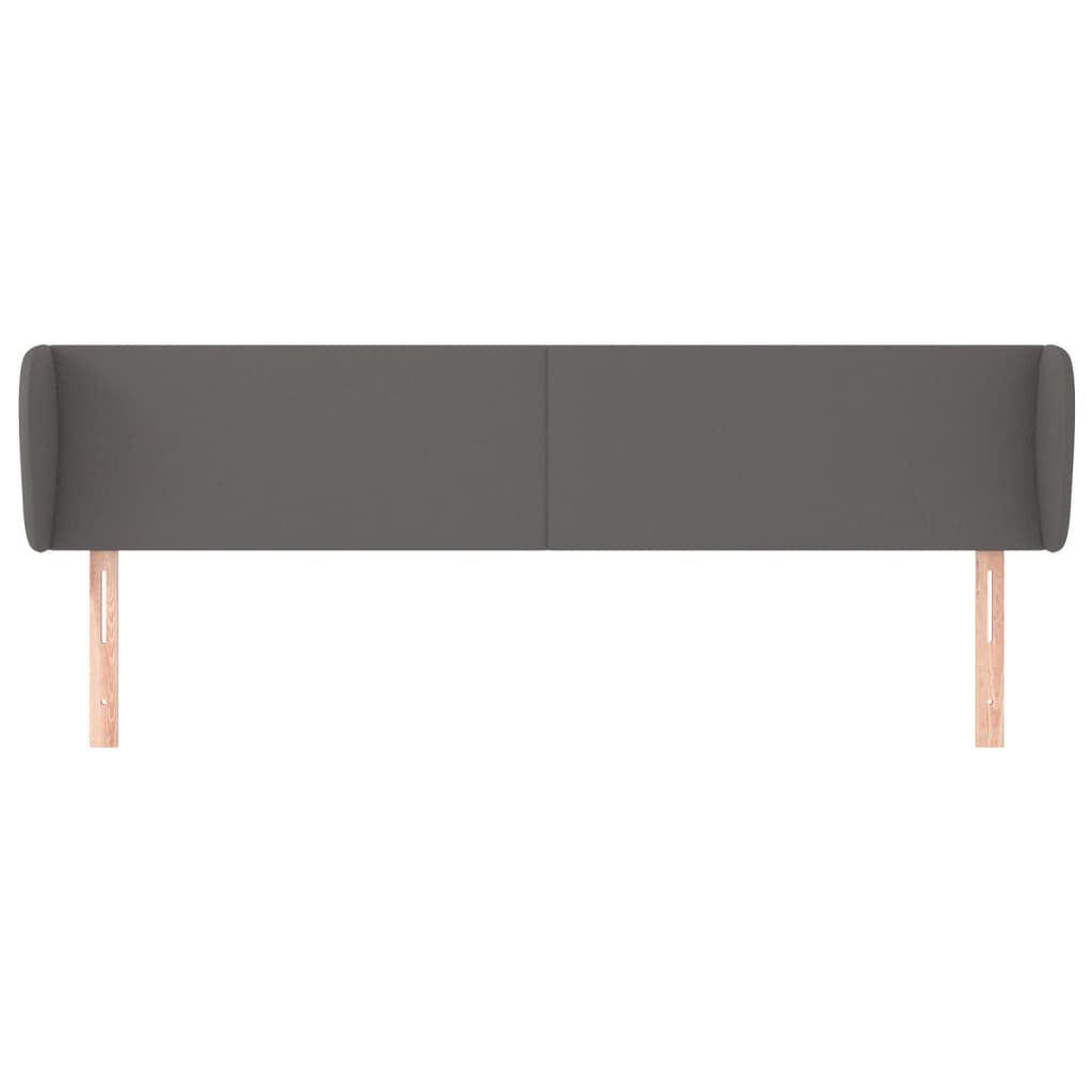 Tête de lit avec oreilles Gris 183x23x78/88 cm Similicuir Têtes et pieds de lit vidaXL