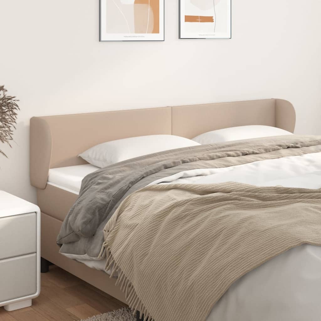 Tête de lit avec oreilles Cappuccino 203x23x78/88 cm Similicuir - XIOS